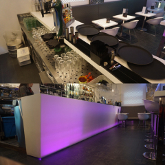 Krion Solid Surface Changing Internally Illuminated LED House Bar Counter