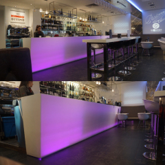 Krion Solid Surface Changing Internally Illuminated LED House Bar Counter