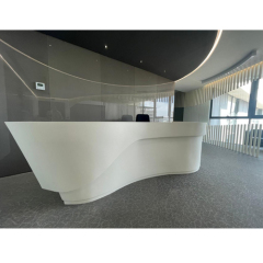 Best Selling Commercial Hotel Office Furniture Custom Design Stone Reception Counter