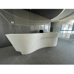 Best Selling Commercial Hotel Office Furniture Custom Design Stone Reception Counter