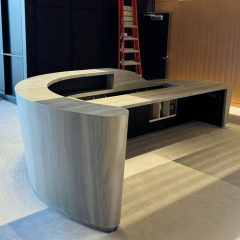 Memphis Corian Solid Surface Stone Arc Reception Office Desk Solutions