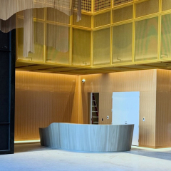 Memphis Corian Solid Surface Stone Arc Reception Office Desk Solutions