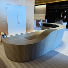 Memphis Corian Solid Surface Stone Arc Reception Office Desk Solutions