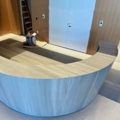Memphis Corian Solid Surface Stone Arc Reception Office Desk Solutions