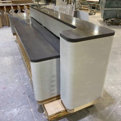 Super Design Terrazzo Quartz Marble Reception Desk Custom Made Furniture