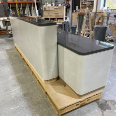 Super Design Terrazzo Quartz Marble Reception Desk Custom Made Furniture