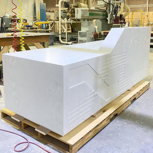 Perfect Surface Solid Marble Material for Reception Desk and Workplace Furniture