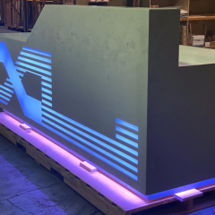 Perfect Surface Solid Marble Material for Reception Desk and Workplace Furniture