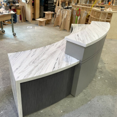 Pretty Design Corian Marble Color Children Hotel Reception Table Top