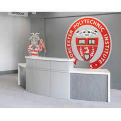 Pretty Design Corian Marble Color Children Hotel Reception Table Top