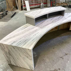Pretty Design Corian Marble Color Children Hotel Reception Table Top