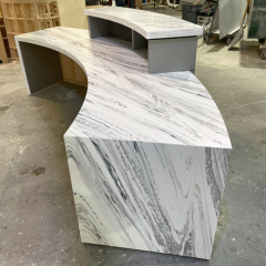 Pretty Design Corian Marble Color Children Hotel Reception Table Top