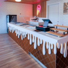 The Turkey Ice Cream Shop Furniture Modern Corian Stone Bar Counter