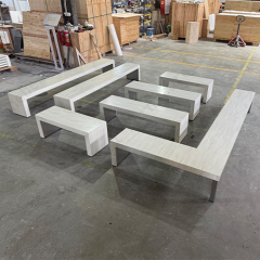 High End Indoor Corian Solid Surface Stone Benches Furniture Used for Lounge