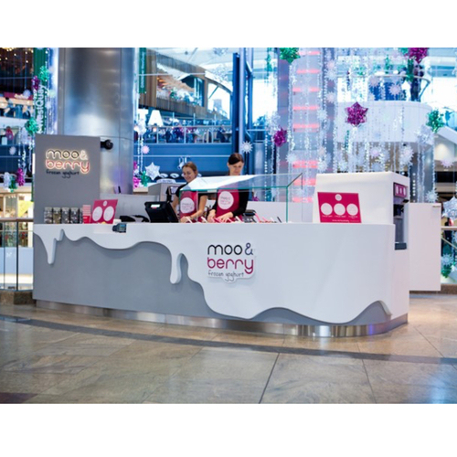 Public Buildings Shopping Mall Furniture Juice Bubble Tea Drink Bar Counter