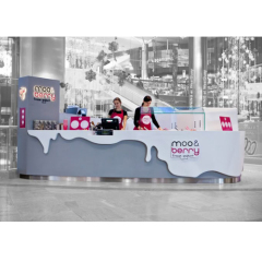 Public Buildings Shopping Mall Furniture Juice Bubble Tea Drink Bar Counter