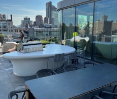 Semicircle Outdoor Corian Marble Party Event Kitchen Bar Counter