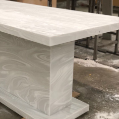 High End and Luxury Design Corian Kitchen Room Dining Table for 6 Persons