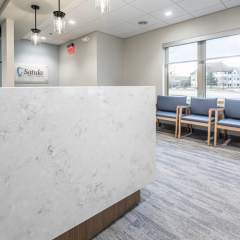 Custom Corian Marble Color Medical Clinic Dental Room Office Reception Desk