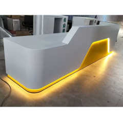Amazon Hot Sale Business Corian Podium Reception Desk Tables with LED