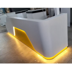 Amazon Hot Sale Business Corian Podium Reception Desk Tables with LED