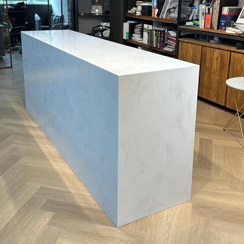 Cheap design Staron Solid Surface Drugstore Reception Desk Cashier Counter