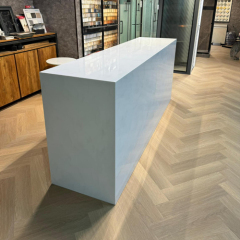 Cheap design Staron Solid Surface Drugstore Reception Desk Cashier Counter