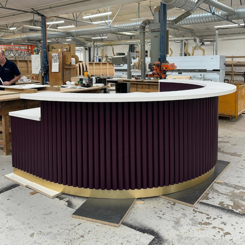 Semicircle Home Kitchen Table Modern Corian Quartz Stone Bar Counter Top