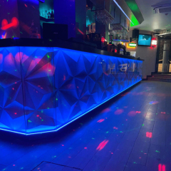 Colorful and Luxury Led Light Bar Furniture Diamond Shape Hotel Bar Counter
