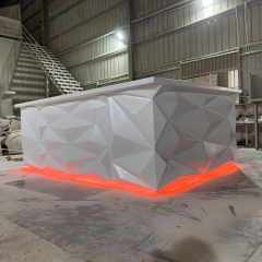 Superb Design Diamond Shape Reception Desk Luxury Senior Sense of Health Furniture