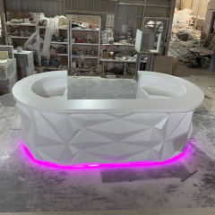 Diamond LED Night Club Beach Resort Yacht Modern Bar Counter for Restaurant