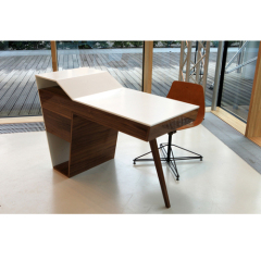 High End Staron Solid Surface and Wood Work Stations Office Small Desk