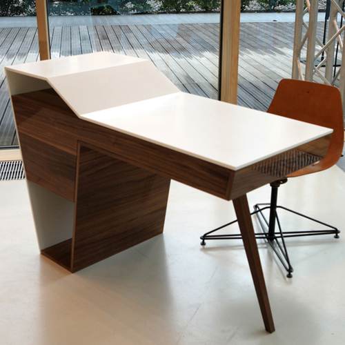High End Staron Solid Surface and Wood Work Stations Office Small Desk