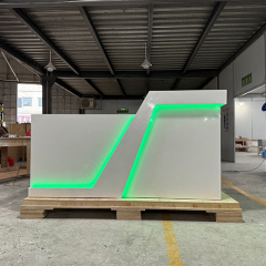Private Customization Corian Reception Desk Led Hair Salon Spa Furniture