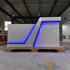 Private Customization Corian Reception Desk Led Hair Salon Spa Furniture