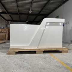 Private Customization Corian Reception Desk Led Hair Salon Spa Furniture