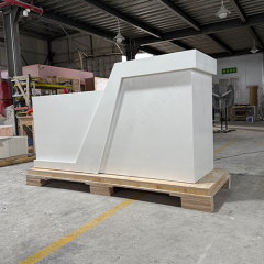 Private Customization Corian Reception Desk Led Hair Salon Spa Furniture