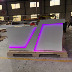 Private Customization Corian Reception Desk Led Hair Salon Spa Furniture