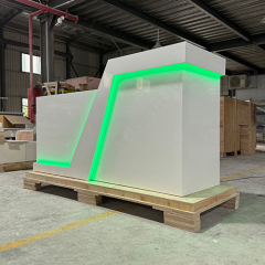 Private Customization Corian Reception Desk Led Hair Salon Spa Furniture
