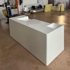 Industrial Design White Solid Surface Console Reception Desk for Factory