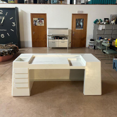 Industrial Design White Solid Surface Console Reception Desk for Factory