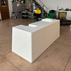 Industrial Design White Solid Surface Console Reception Desk for Factory