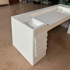 Industrial Design White Solid Surface Console Reception Desk for Factory