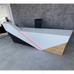 French Style Tech Office Company Used Reception Desks With Led Light