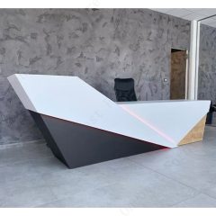 French Style Tech Office Company Used Reception Desks With Led Light