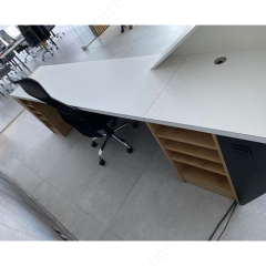 French Style Tech Office Company Used Reception Desks With Led Light