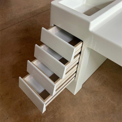 White Corian Work Console Office Desk Industrial Design Office Tables