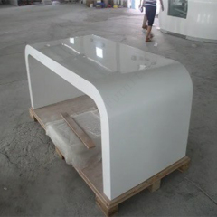 Small Mini Size Round Corner Boss Office Desk Modern U Shape Game Table