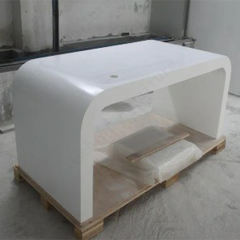 Small Mini Size Round Corner Boss Office Desk Modern U Shape Game Table