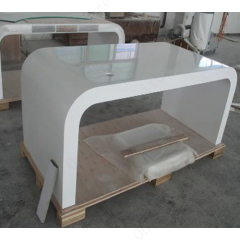 Small Mini Size Round Corner Boss Office Desk Modern U Shape Game Table